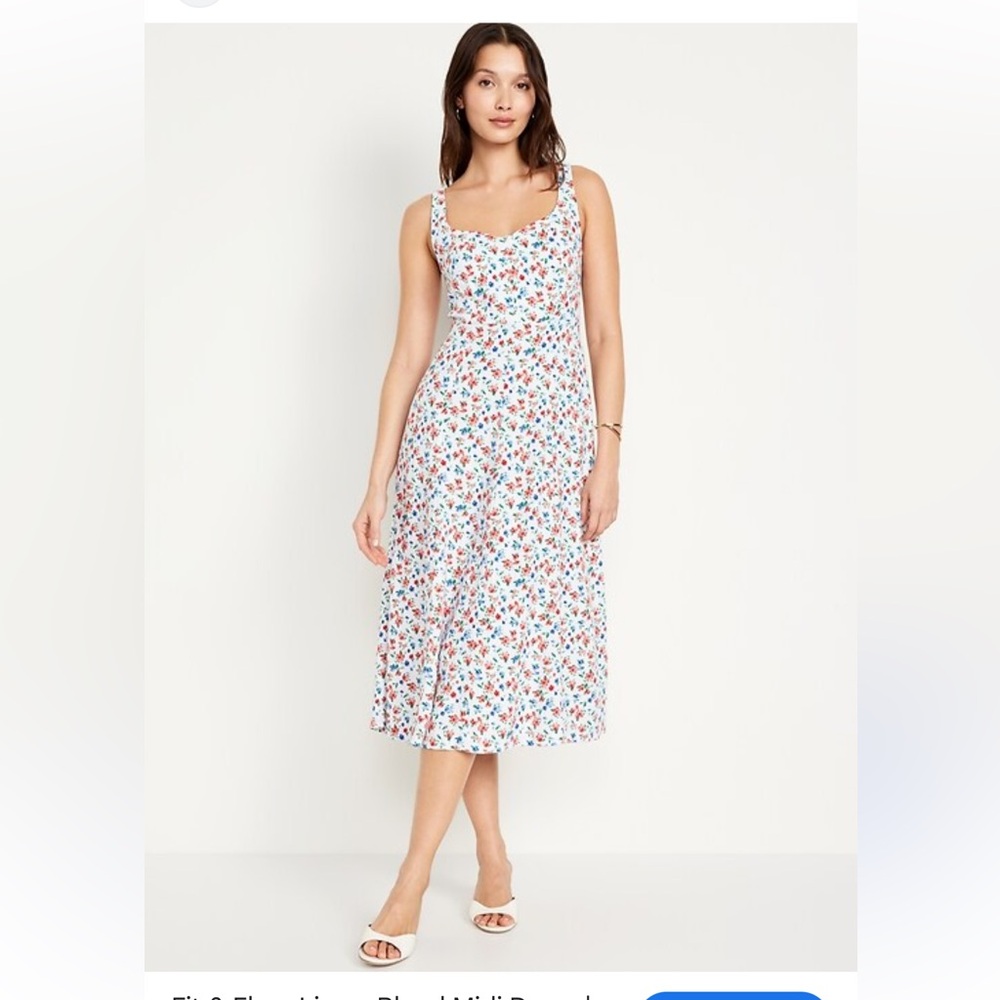 Women’s old navy White Floral Midi dress